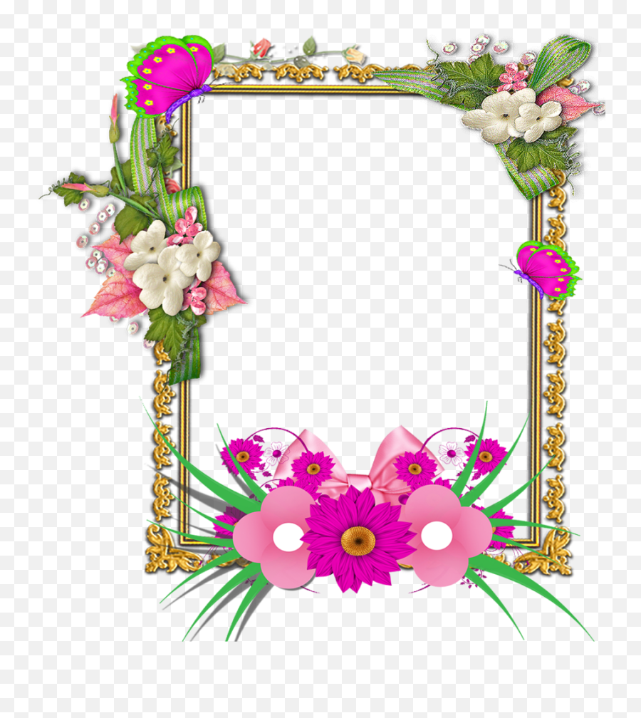 Flower Fame Png Image - Frame Flower Border Design,Fame Png