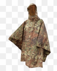 Italian Military Vegetato Poncho - Miltec Waterproof Poncho Ripstop Wet Weather Poncho Png,Poncho Png