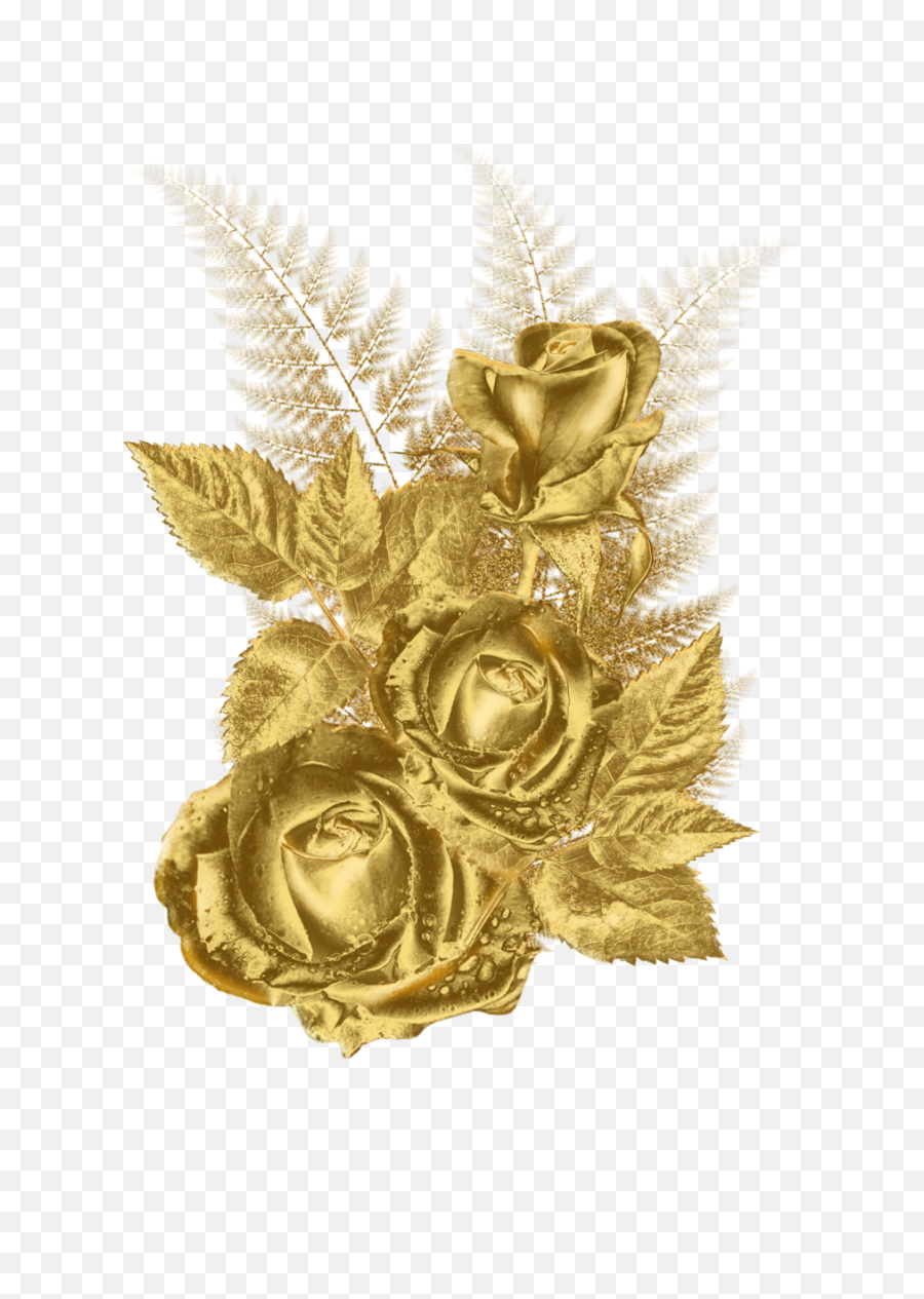 Download Png Transparent Gold Flowers Clipart - Golden Transparent Background Gold Flower Png,Flowers Clipart Transparent Background