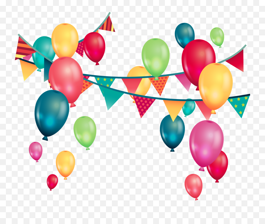 Birthday Banner Background Png - Transparent Background Birthday Balloons Png,Birthday Balloons Png