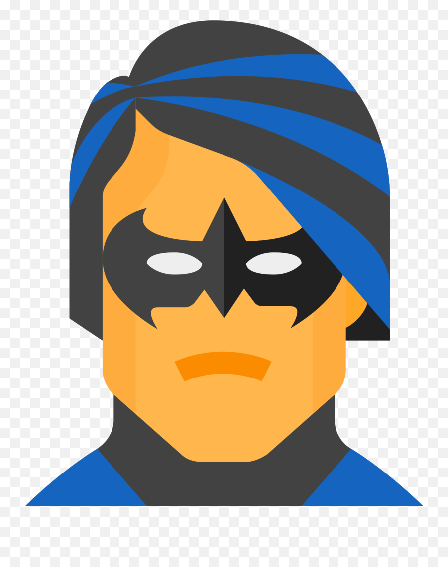 Nightwing Icon - Greenlantern Movie Heroes Face Flat Icon Png,Nightwing Png
