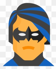 Nightwing Icon - Greenlantern Movie Heroes Face Flat png