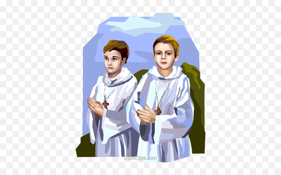 Boys Preparing For First Communion Royalty Free Vector Clip - Altar Servers Png,First Communion Png