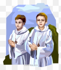 Boys Preparing For First Communion Royalty Free Vector Clip - Altar Servers Png,First Communion Png