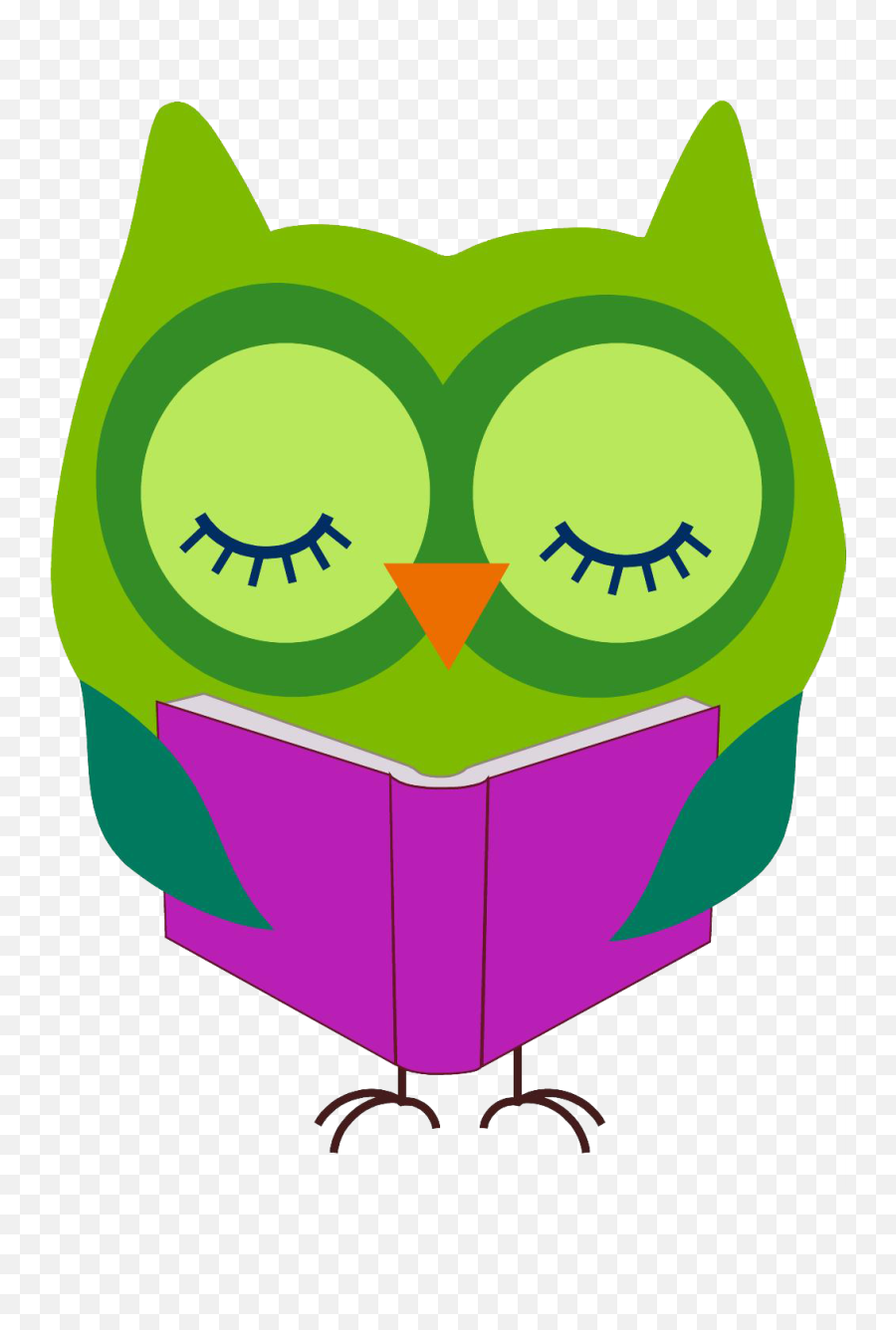 Owl Reading Clip Art Cliparts - Owl Reading A Book Clipart Owl Reading Clipart Png,Book Clipart Transparent Background