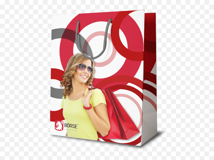 Custom Printed Shopping Bags Börse Handbranding - Happy Png,Shopping Bags Png