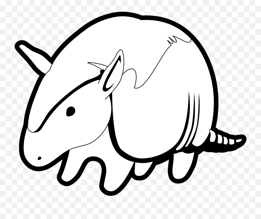 Armadillo Png Black And White Free - Nine Banded Armadillo Drawing Clip Art,Armadillo Png