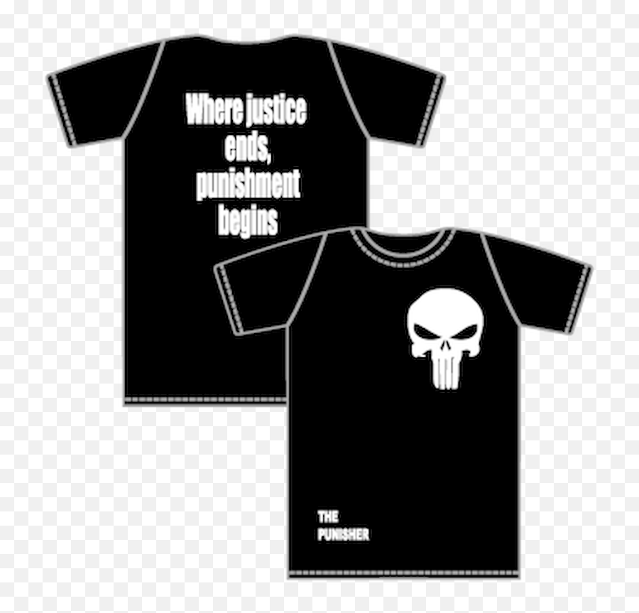T - Shirt The Punisher Short Sleeve Png,The Punisher Png