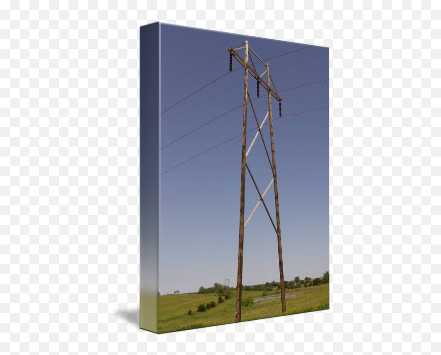 Hughes Brothers Aframe Kv Transmission Lines By Douglas G Schema - Wooden Power Line Png,Power Lines Png