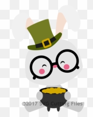 Chibi Bunny Holding Pot Of Gold - Costume Hat png