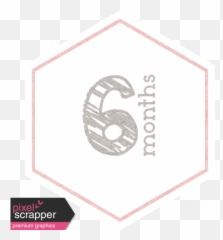 Baby Shower 6 Months Pink Hexagon Tag Graphic Jessica - 5 Old Template png