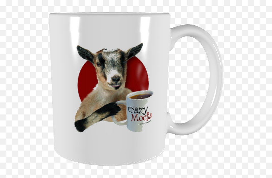 Crazy Mocha 12oz Goat Mug - White U2014 Crazy Mocha Crazy Mocha Png,Goats Png