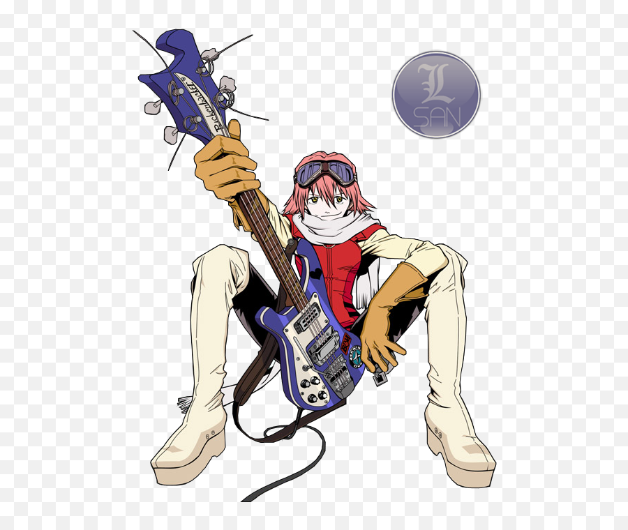 Haruko Haruhara Flcl Guitar Anime Art - Transparent Haruko Flcl Png,Flcl Png