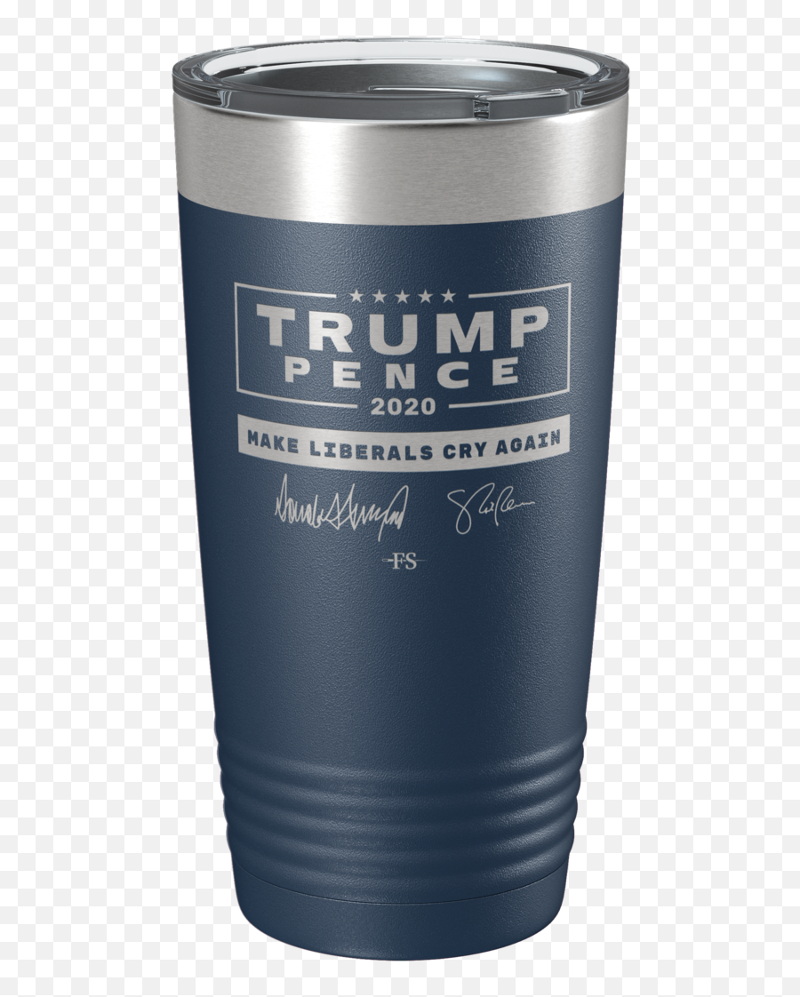 Trumppence Signature Edition Make Liberals Cry Again Laser Etched Tumbler Navy - Caffeinated Drink Png,Donald Trump Signature Png