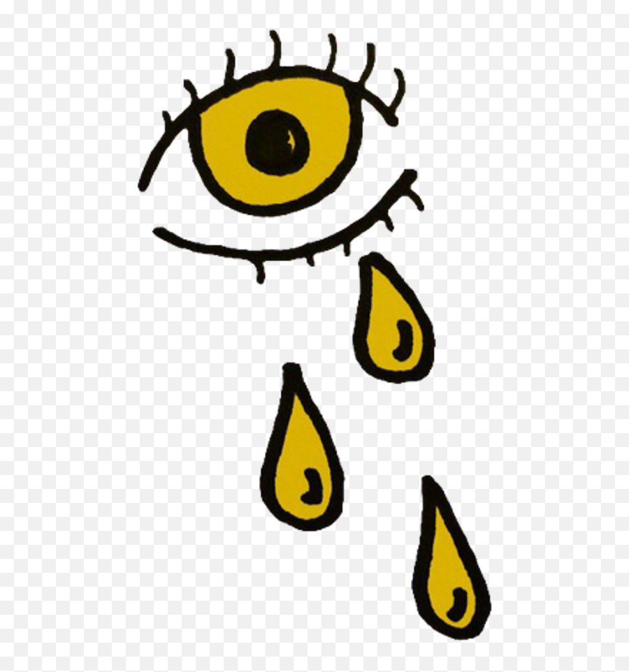 Download Eye Crying Crybaby Ftestickers Freetoedit - Yellow Transparent Yellow Aesthetic Png,Tumblr Transparent Png