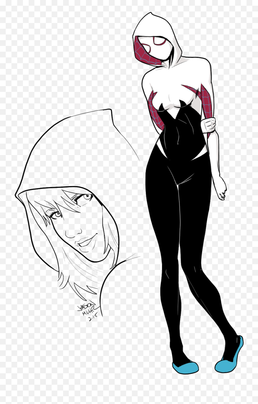 Character Spotlight U0027spider - Gwenu0027 U2013 Gbn Spider Gwen Sketch Png,Spidergwen Icon