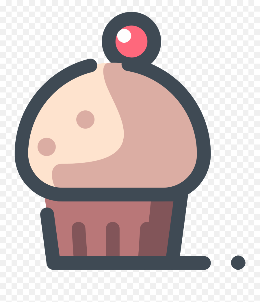 Download Cupcake With A Berry Icon - Cupcake Png Image With Baking Cup,Cupcake Icon Png