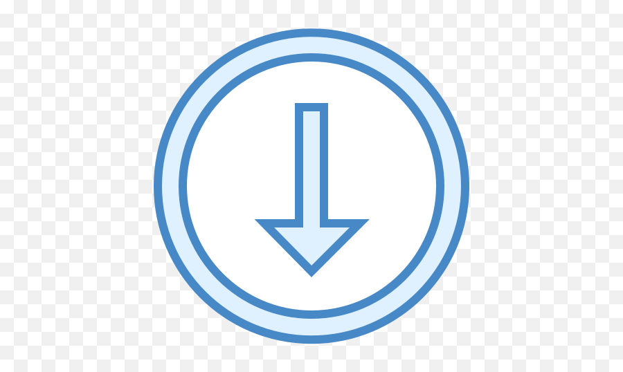 Scroll Down Icon In Blue Ui Style - Vertical Png,Scroll Down Icon