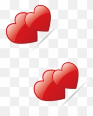 Gift Valentineu0027s Day Romance Icon - Double heart Coração Duplo Vermelho Png