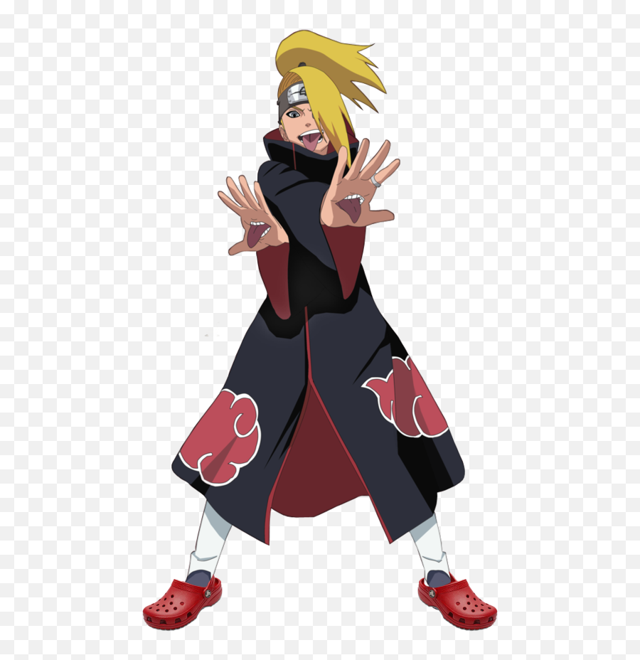 Download Hd Anime Characters With Crocs Dms Open - Deidara Deidara Png,Anime Characters Png