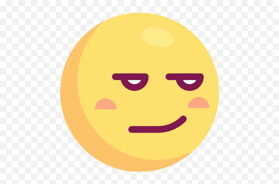 Smirking Emoji Png Icon - Circle,Smirk Emoji Png