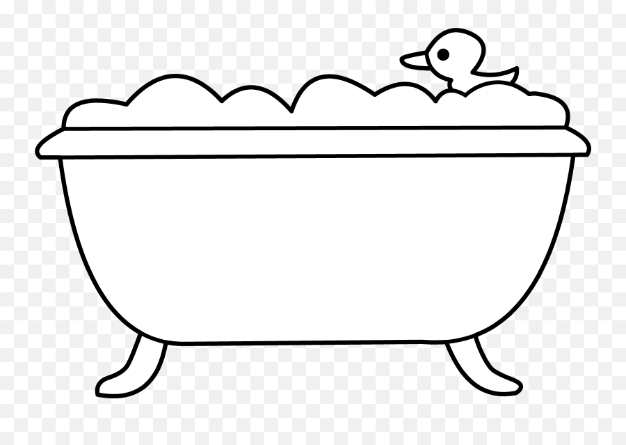 Tub Black And White - Clip Art Png,Tub Png