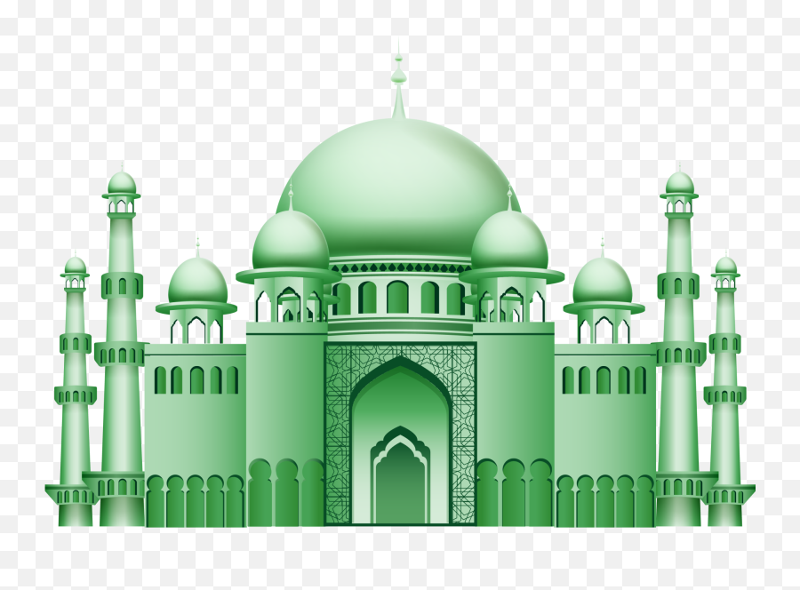 Download Of Mosque Worship Green Church 1295593 - Png,Church Clipart Png