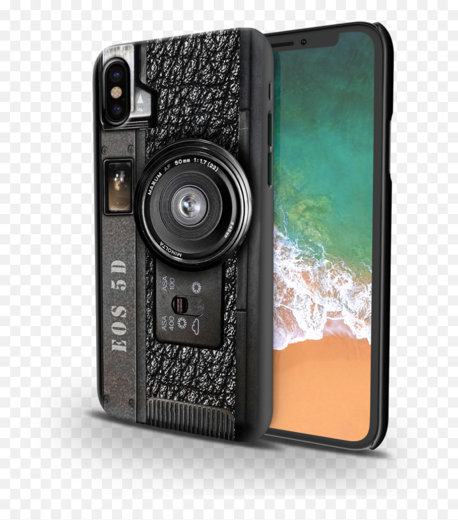 Download Camera Design Back Cover Case For Iphone X - Oneplus 6t Retro Camera Case Png,Iphone Camera Png