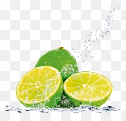 Fruit Water Splash Clipart Transparent - Lemon With Png