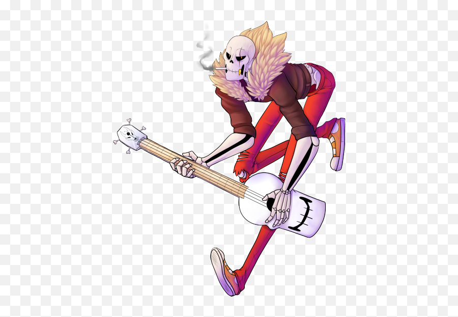 Download Hd Undertale Underfell Papyrus Rock Music - Cartoon Png,Rock Music Png