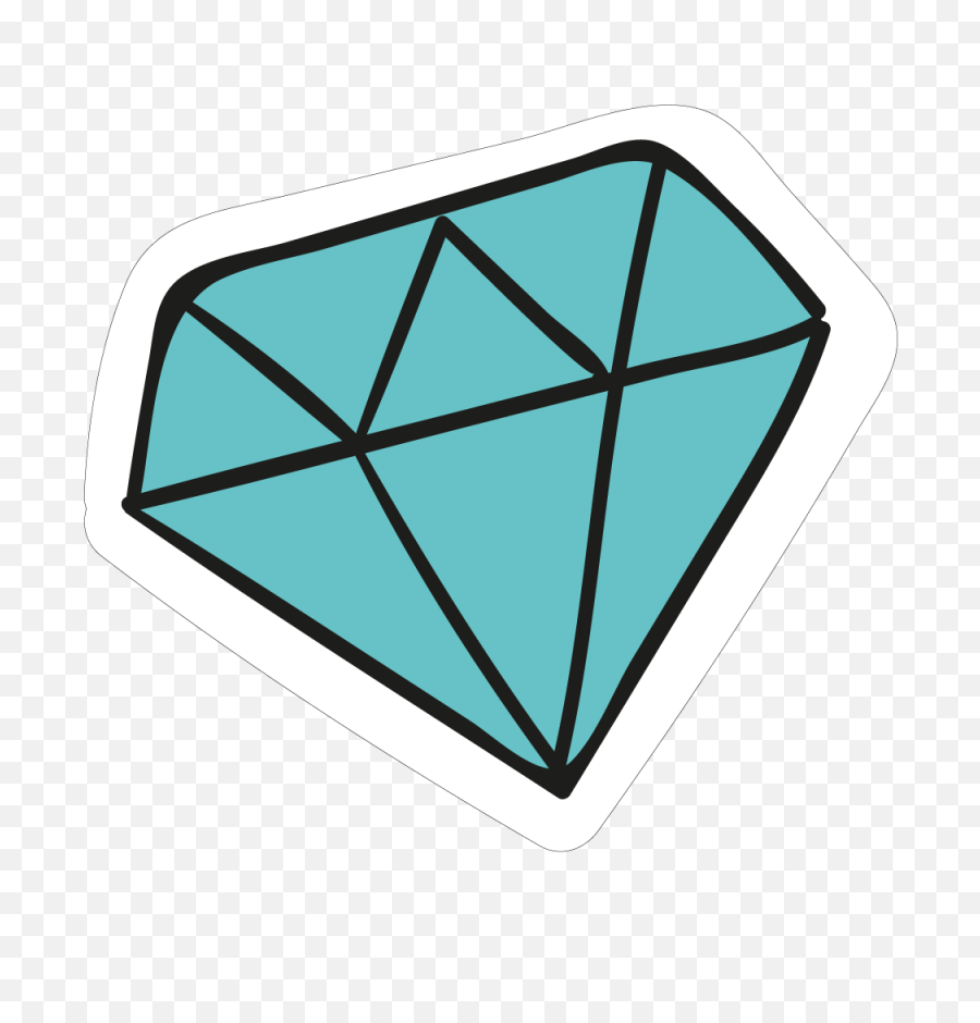 Diamond Vinyl Custom Sticker - Cute Diamond Cute Diamond Clipart Png,Minecraft Diamonds Png