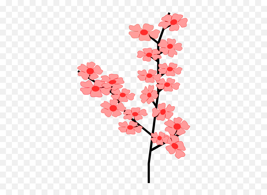 Cherry Blossom Clipart Transparent - Japanese Flowers Clipart Png,Transparent Cherry Blossom