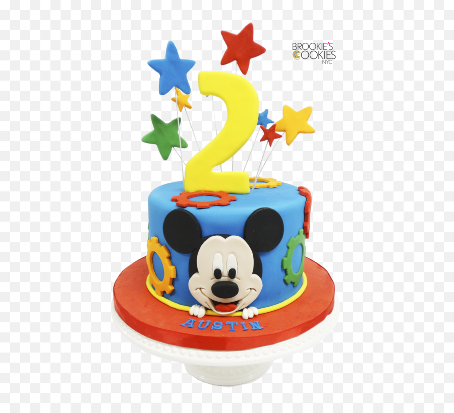 Mickey Mouse Clubhouse Cake U2013 Wwwbrookiescookiesnyccom - 2nd Birthday Mickey Mouse Cake Png,Mickey Mouse Birthday Png