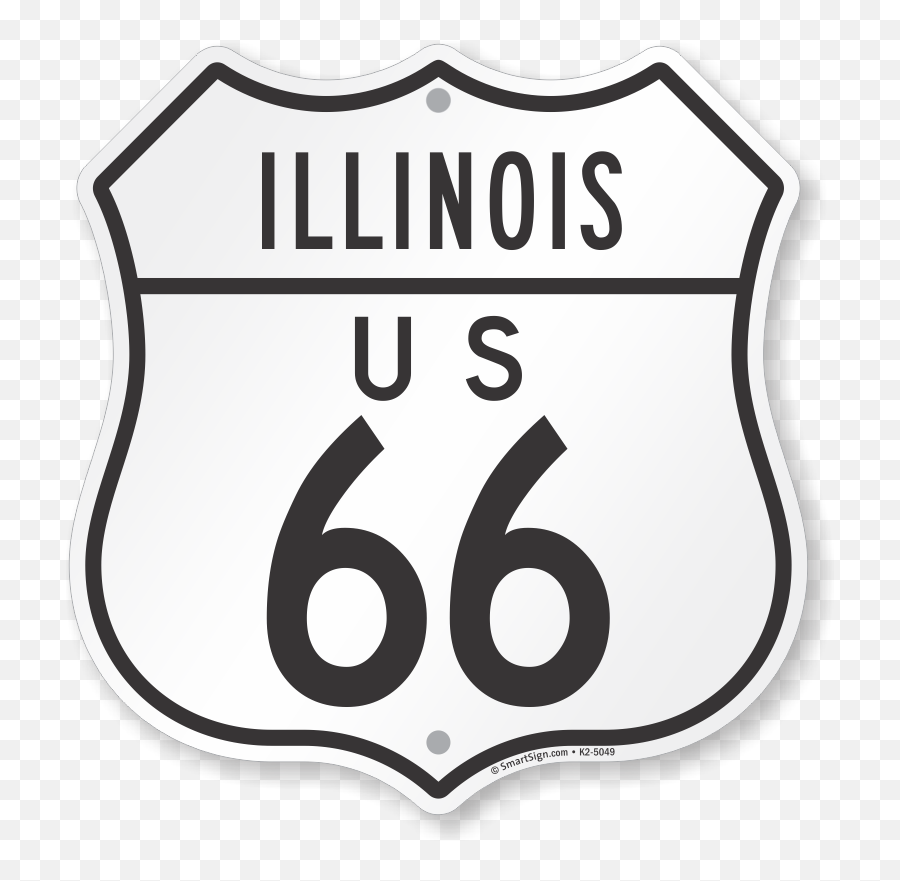 Us 66 Illinois Route Marker Shield Sign Sku K2 - 5049 Route 66 Arizona Sign Png,Illinois Png