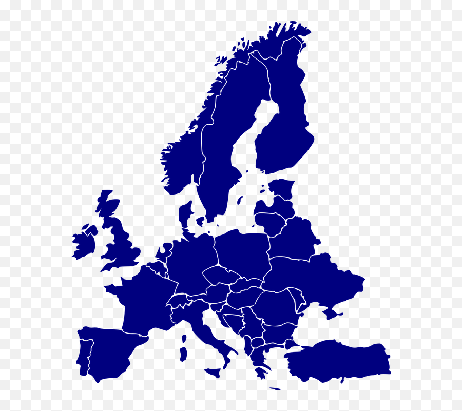 Europe Map Vector Png 8 Image - Black Metal In Europe,Europe Map Png