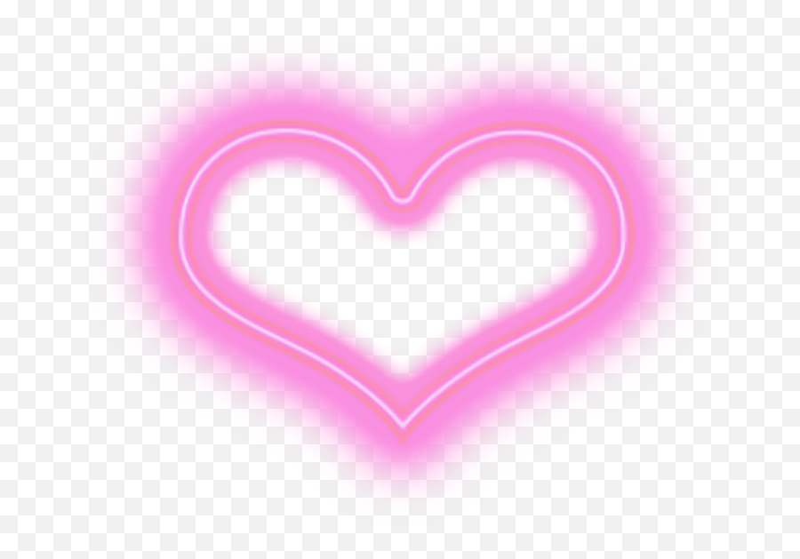 Neon Heart Pink Aesthetic Kawaii Hearts - Heart Png,Pink Heart Transparent