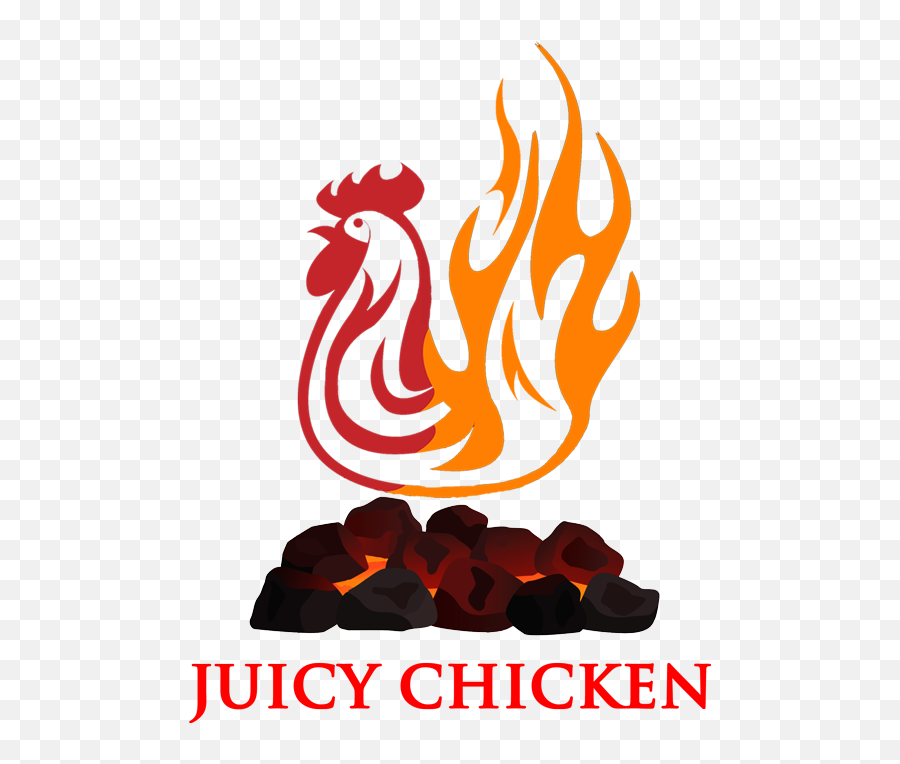 Juicy Chicken - Chicken On Fire Logo Png,Chicken Logo