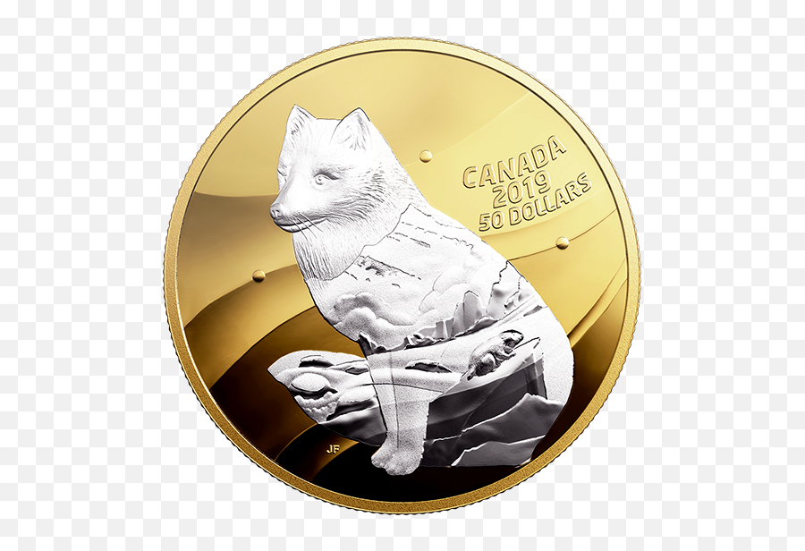 5 Oz Pure Silver Gold Plated Coin - Inner Nature Arctic Fox Arctic Fox Png,Arctic Fox Png