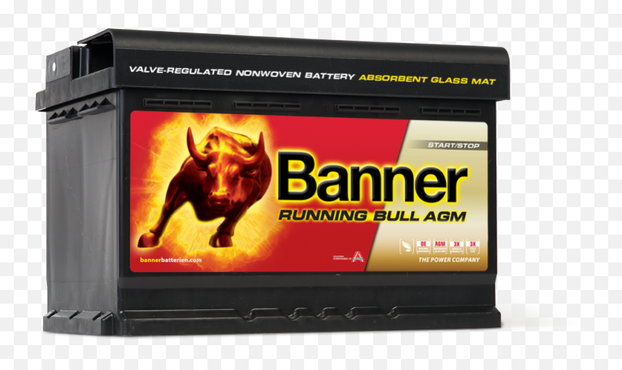 Banner Running Bull Agm 570 01 Car Battery - Banner Running Bull Agm 92ah Png,Car Battery Png