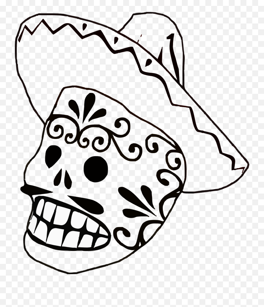 Download Sombrero Clipart Png Transparent - Uokplrs Free Black And White Mexican Clip Art,Sombrero Clipart Png