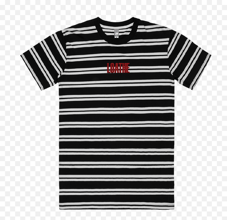 Embroidered Logo Tee - Blackwhite Stripe Artform Shirt Png,Stripe Logo Png