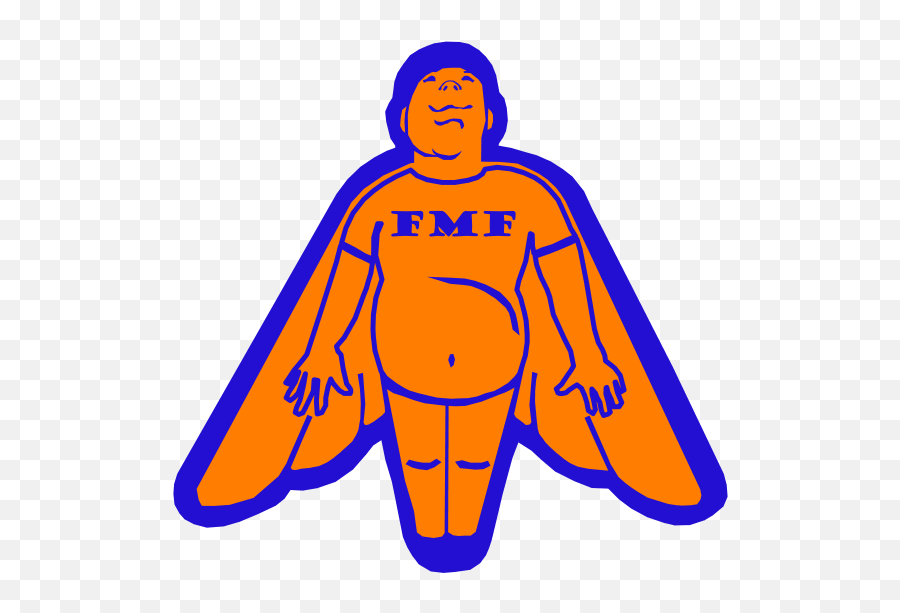 Fat Man Flying - Clip Art Png,Fat Guy Png