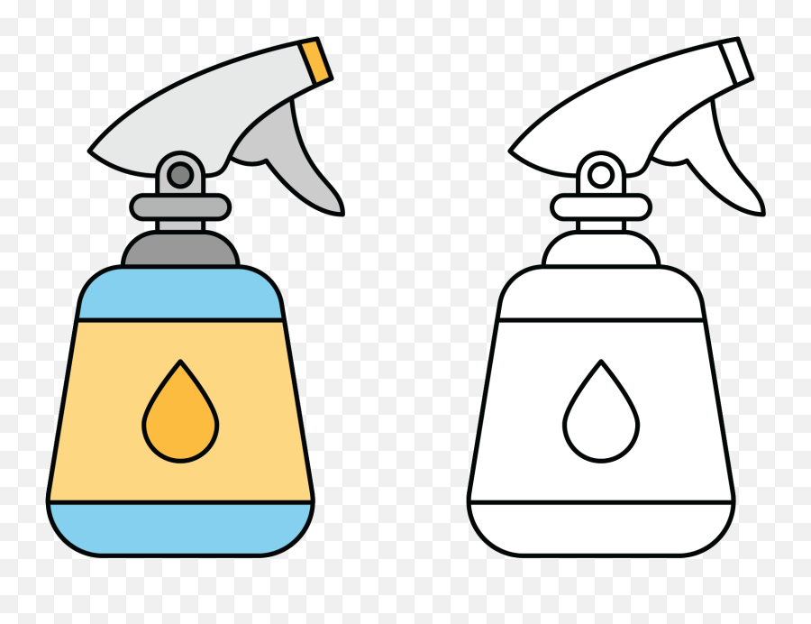 Coloring Spray Bottle For Kids - Household Cleaning Supply Png,Spray Bottle Png