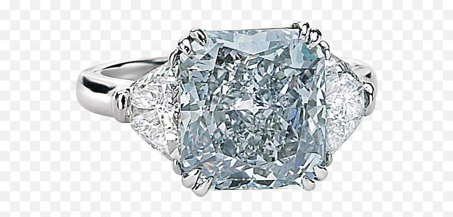 Fancy Blue Diamond Ring - Pale Blue Diamonds Png,Diamonds Falling Png