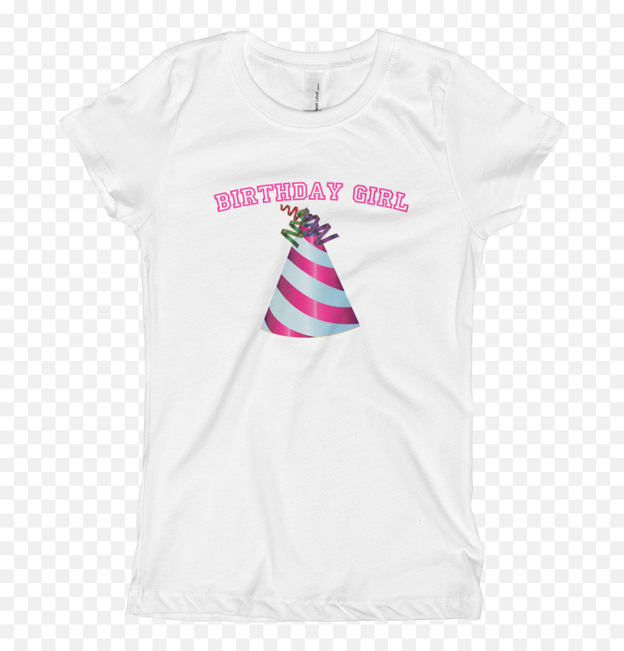 Happy Birthday Hat Girlu0027s T - Shirt Active Shirt Png,Happy Birthday Hat Png