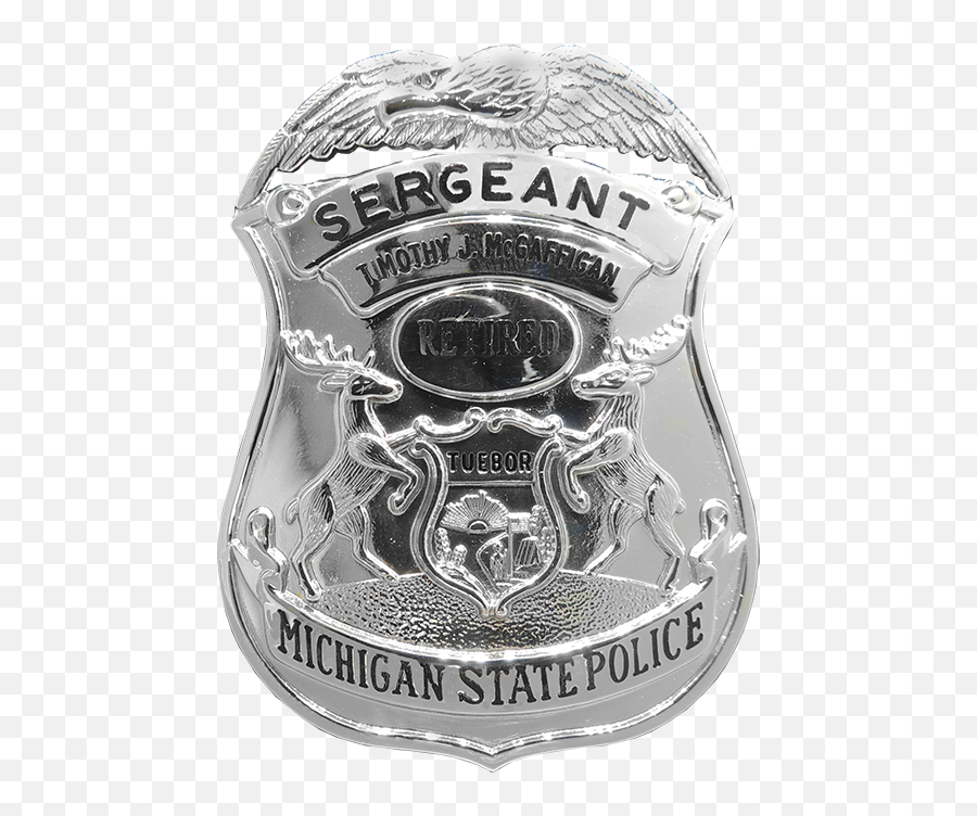 Retired Michigan State Badge - Badge Michigan State Police Shield Png,Michigan State Logo Png