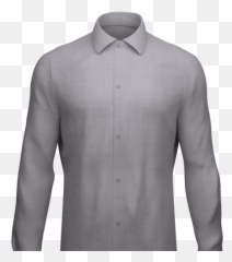 Gray Spread Collar Shirt Menguin Png