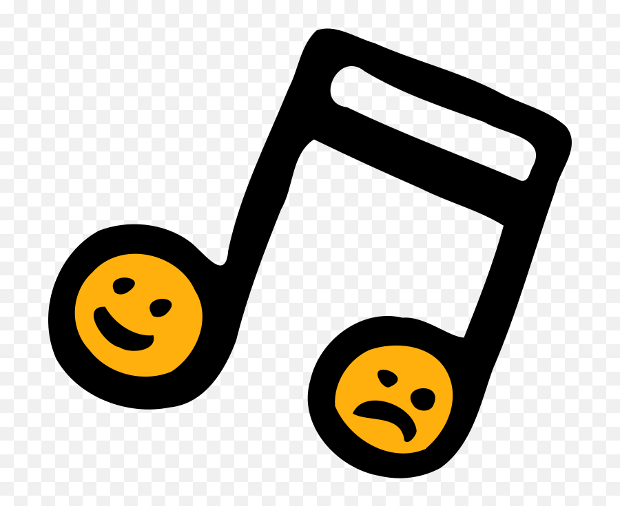 Two Connected Happy Eighth Notes - Happy Vs Sad Music Png,Eighth Note Png