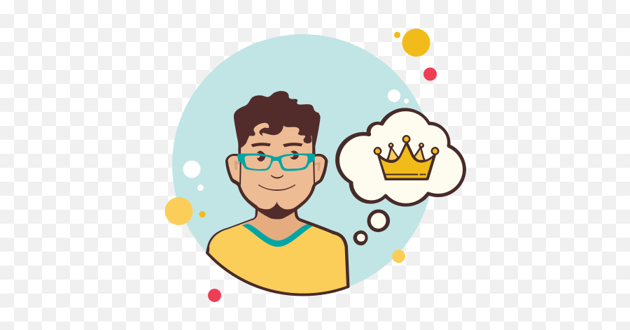 Man With Crown Icon - Free Download Png And Vector Imagination Icon Png,Crown Cartoon Png