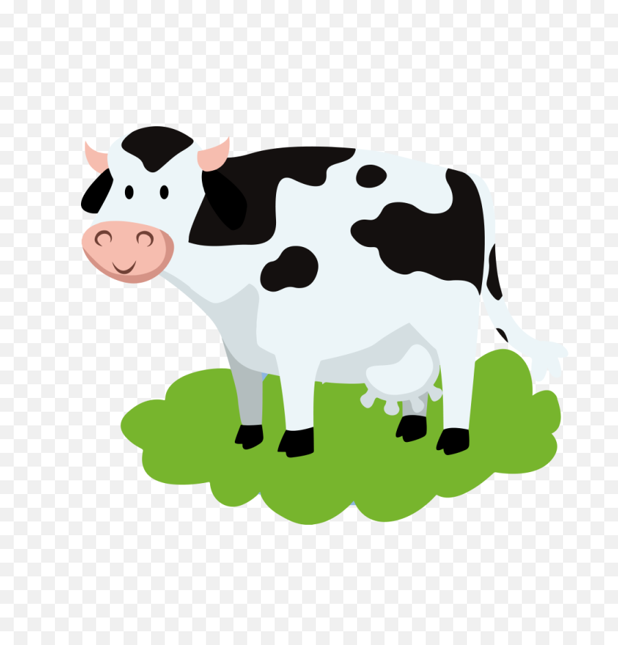Free Download High Quality Cartoon Cow Png Transparent - Cow Cartoon Cow Transparent Background,Grass Clipart Transparent